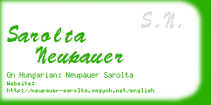 sarolta neupauer business card
